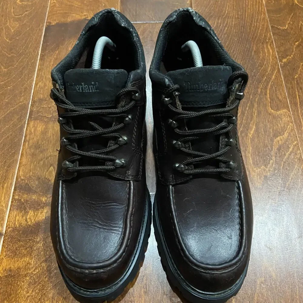 Timberland Vintage Moc Toe Oxford 80027 Dark Brown Leather Shoes Men's Size 13
